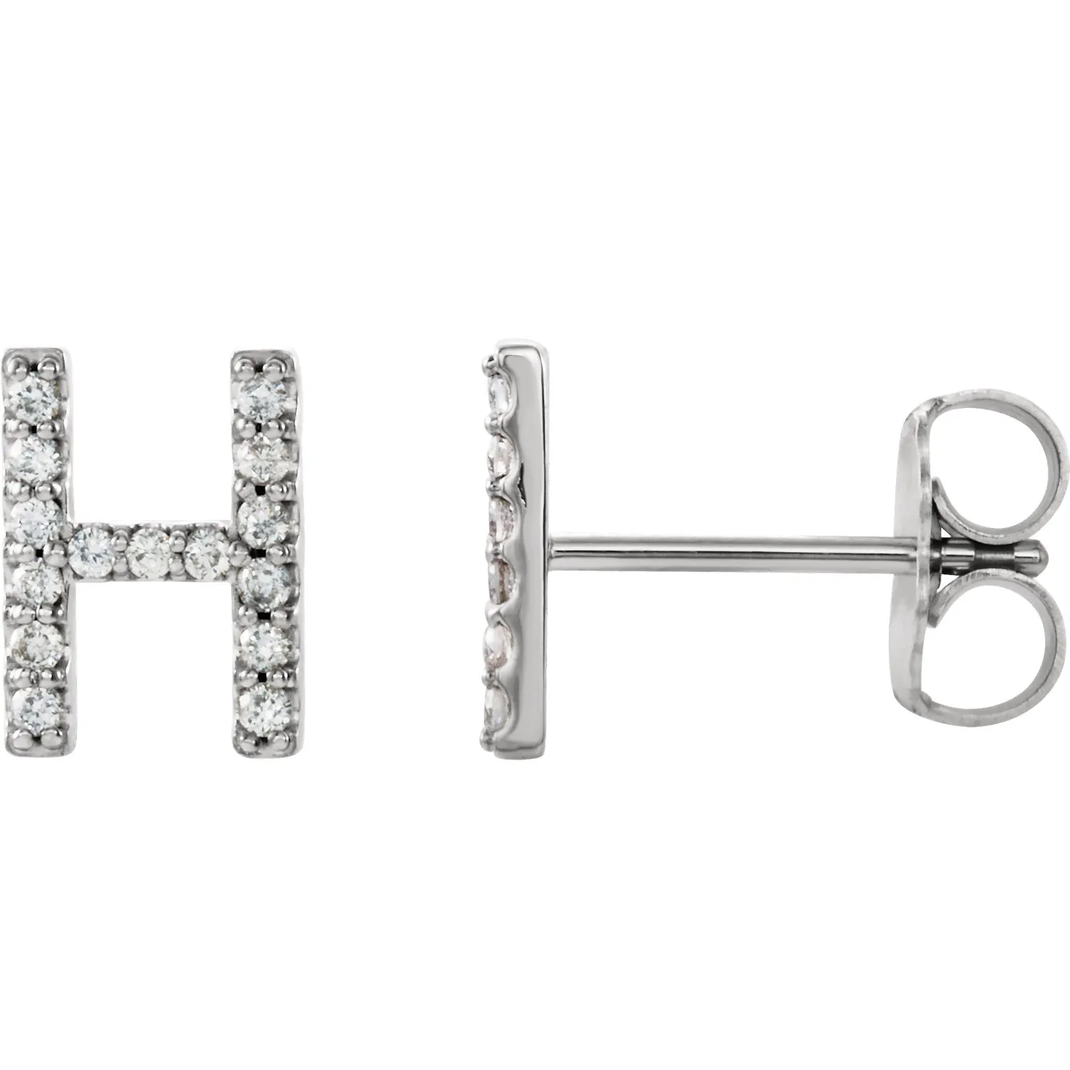 Diamond Initial Earring