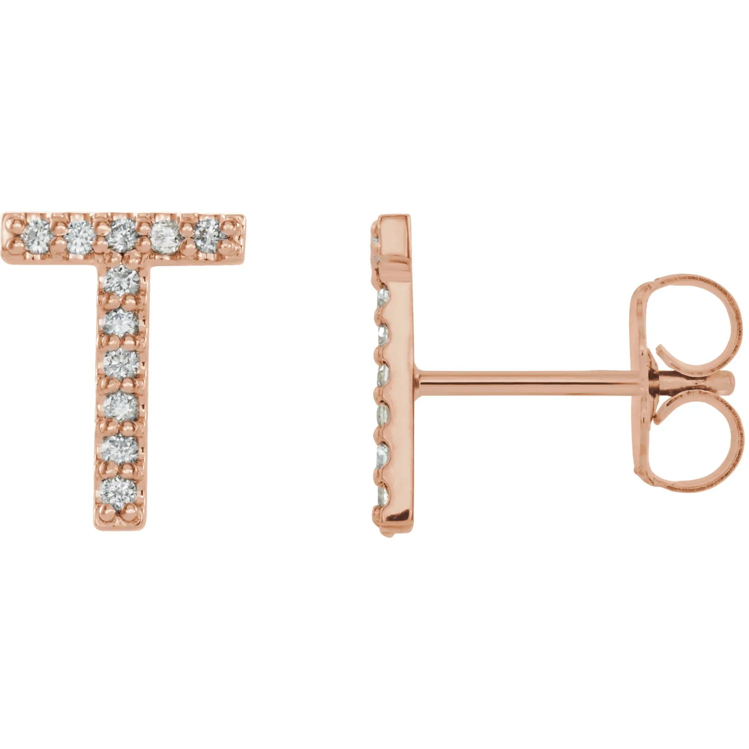 Diamond Initial Earring