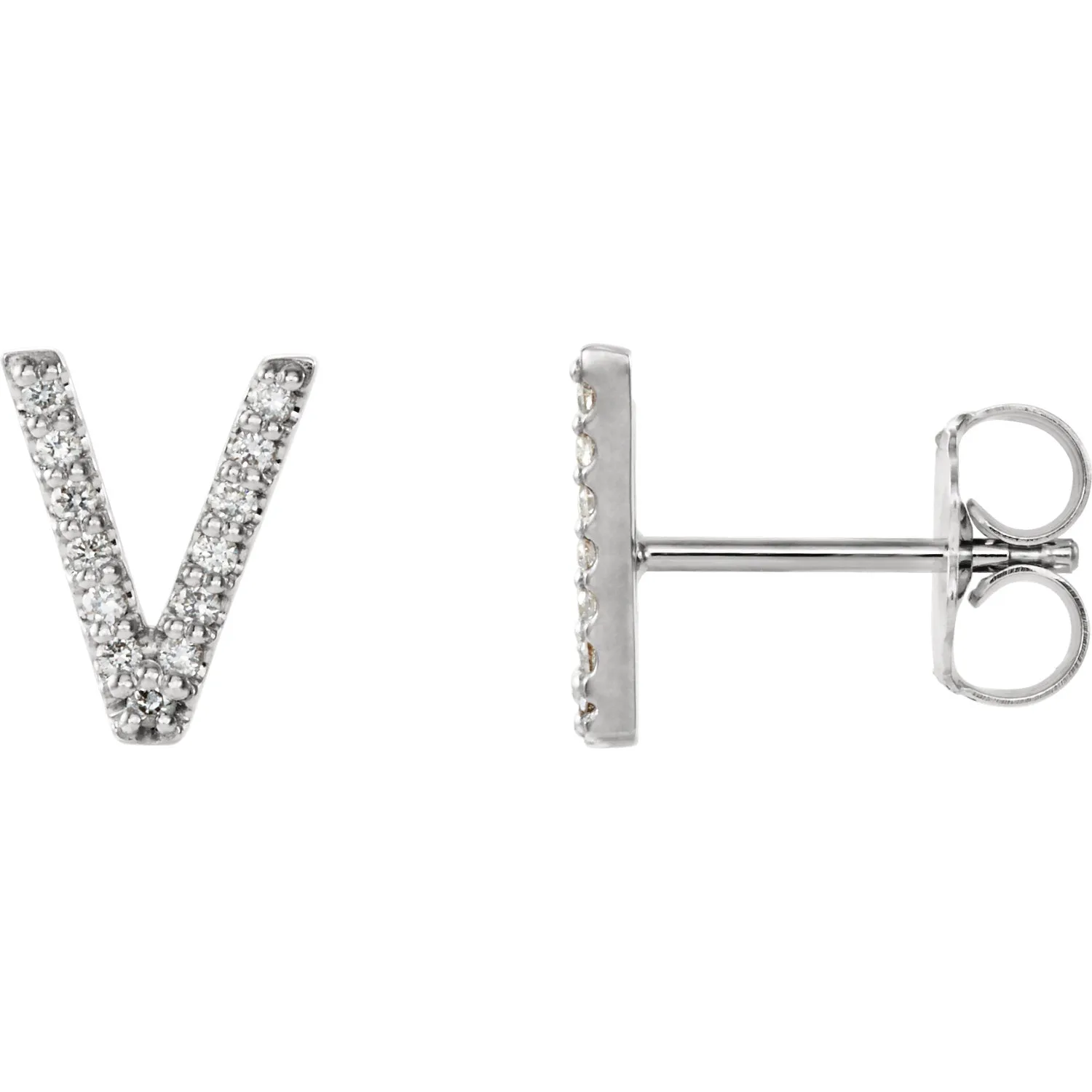 Diamond Initial Earring