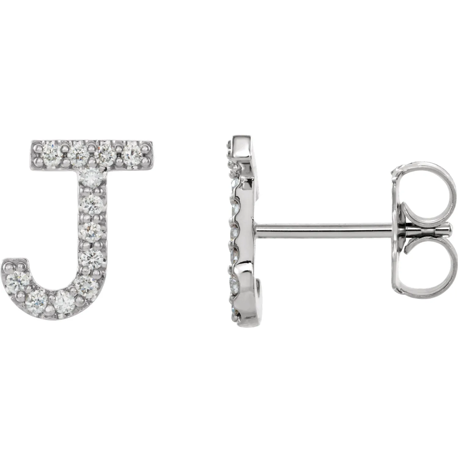 Diamond Initial Earring