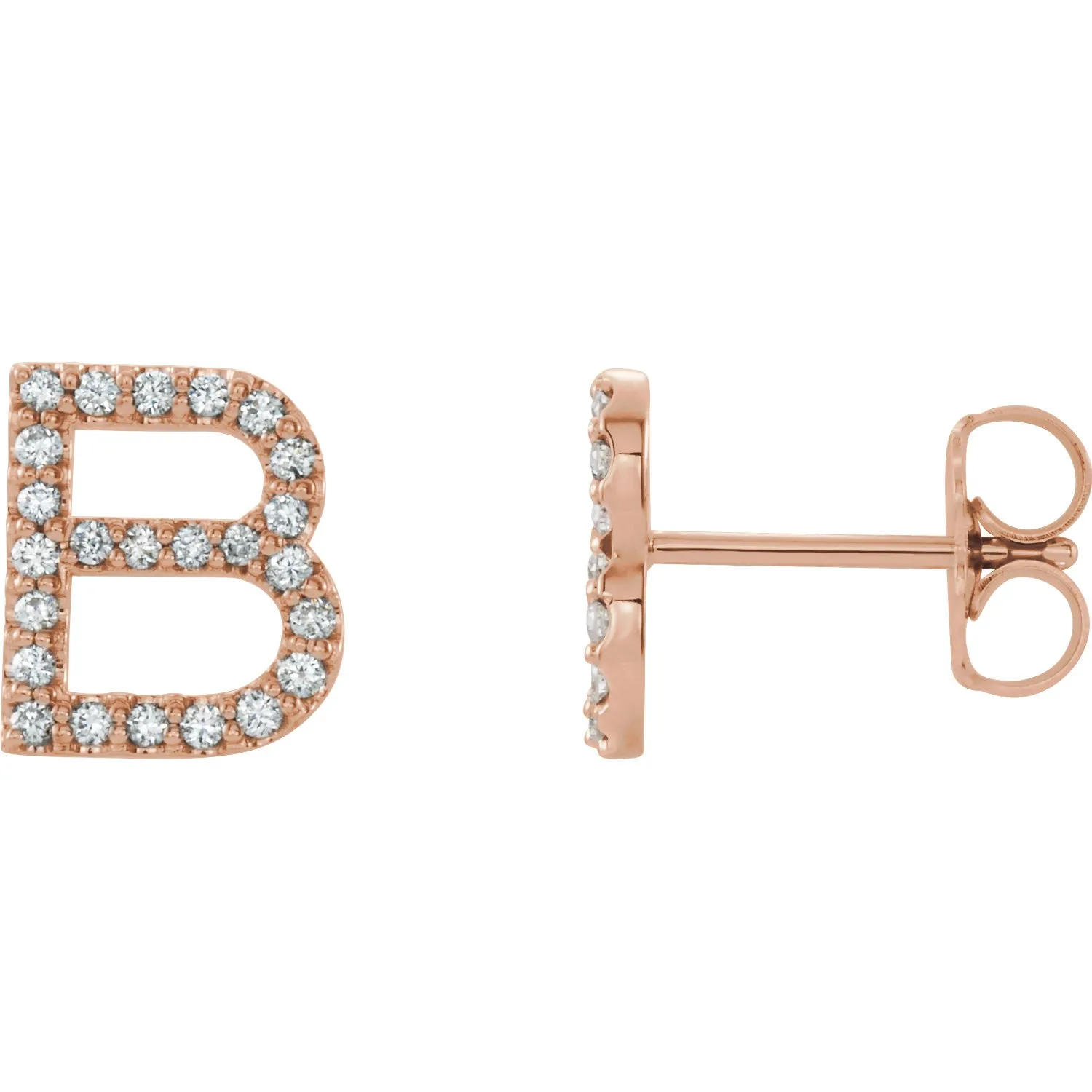 Diamond Initial Earring