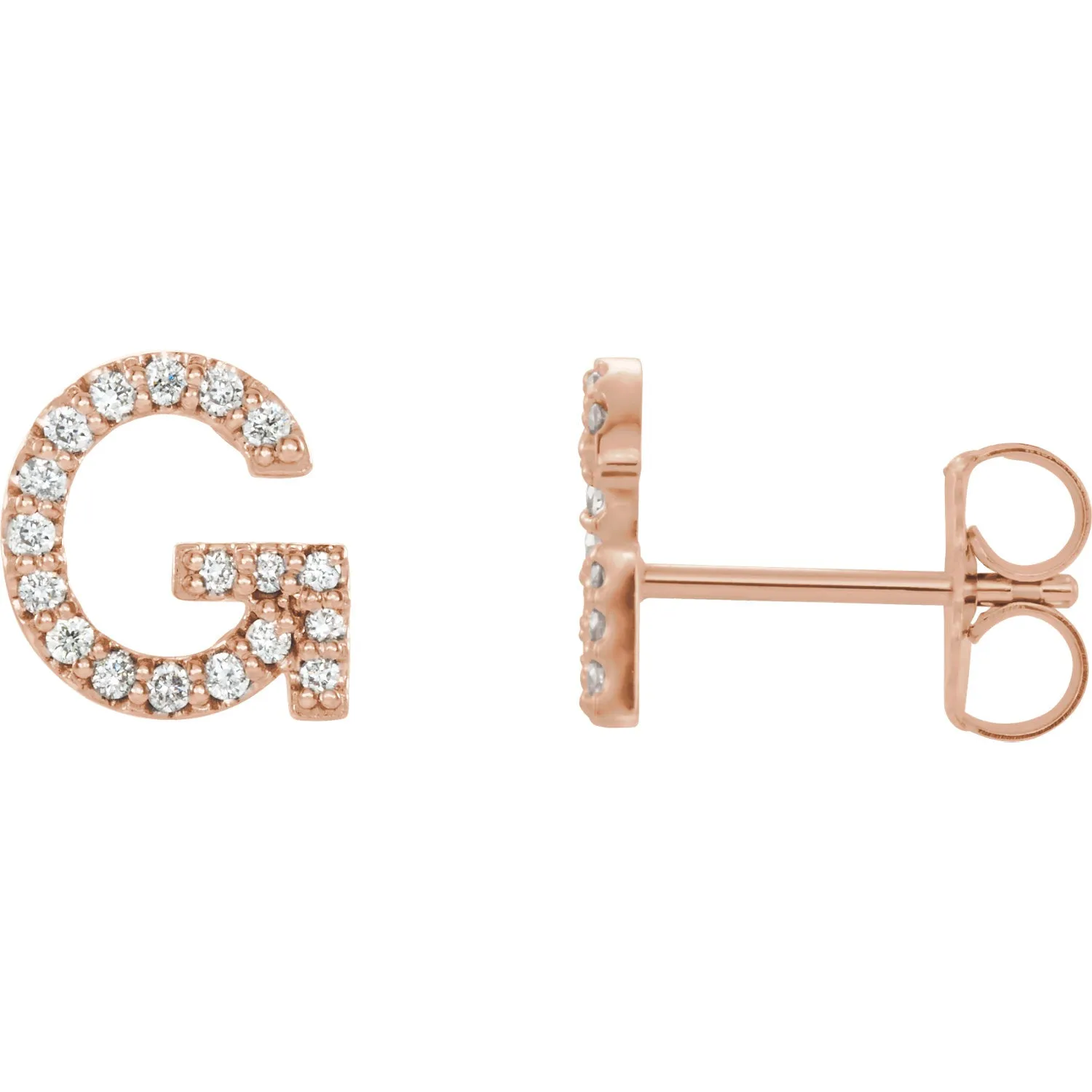 Diamond Initial Earring