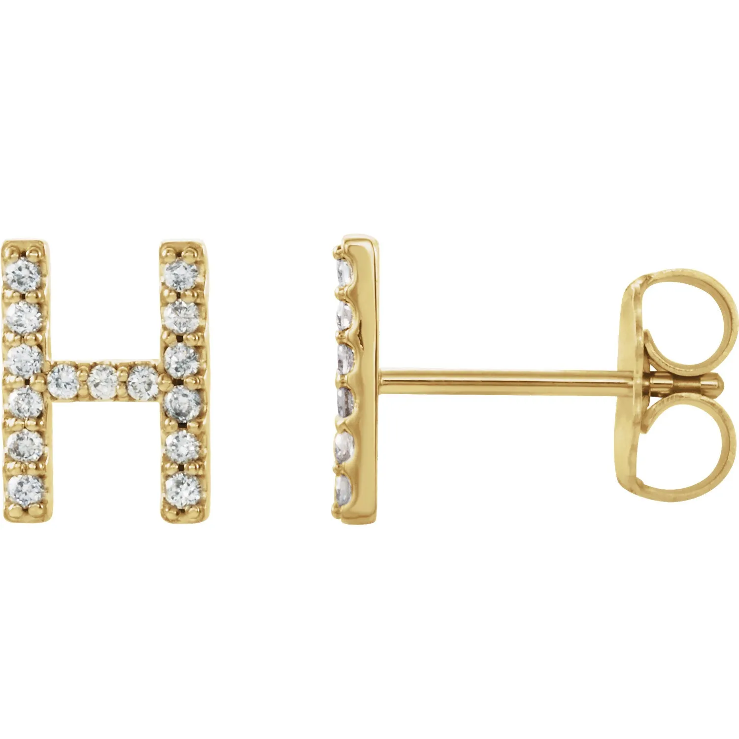 Diamond Initial Earring