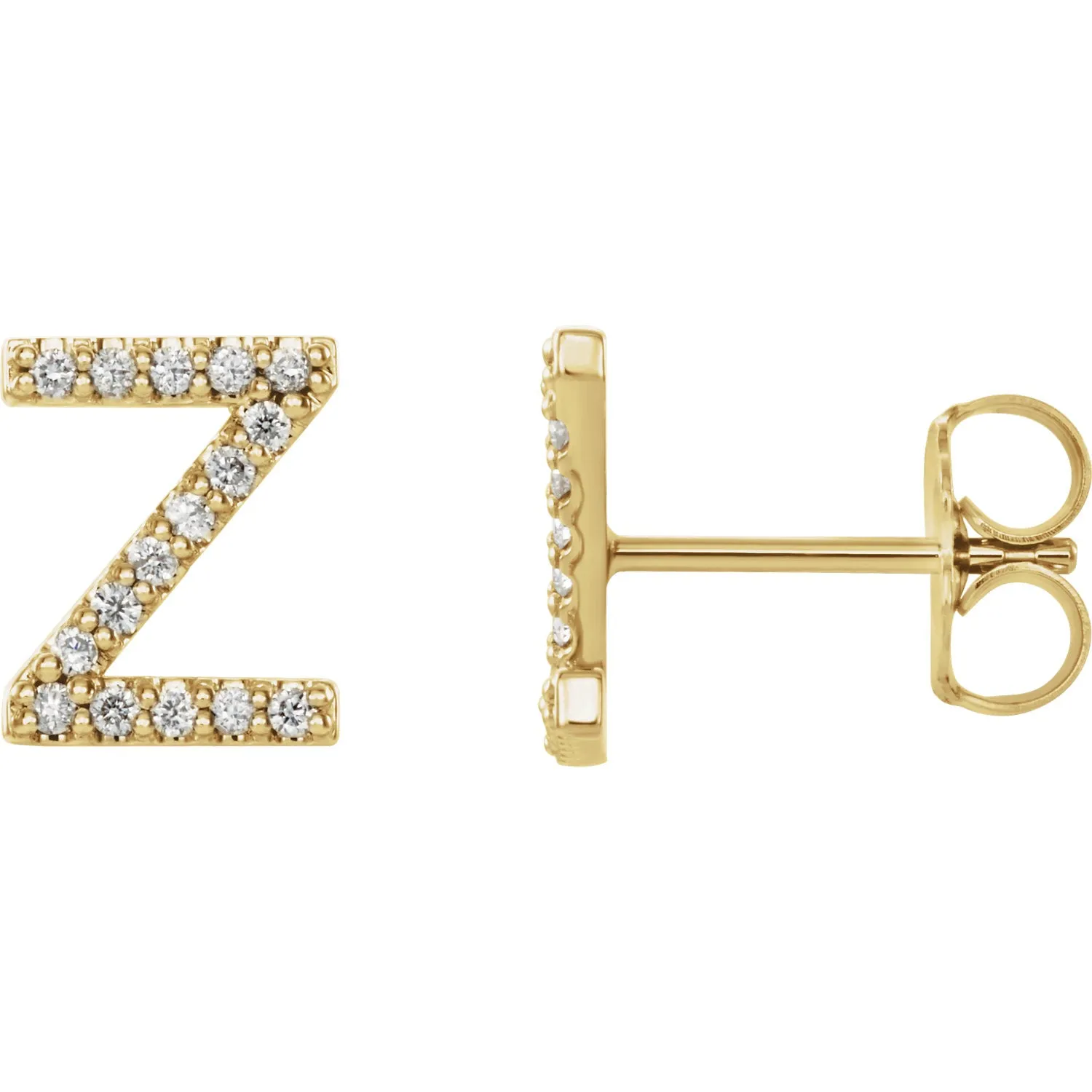 Diamond Initial Earring