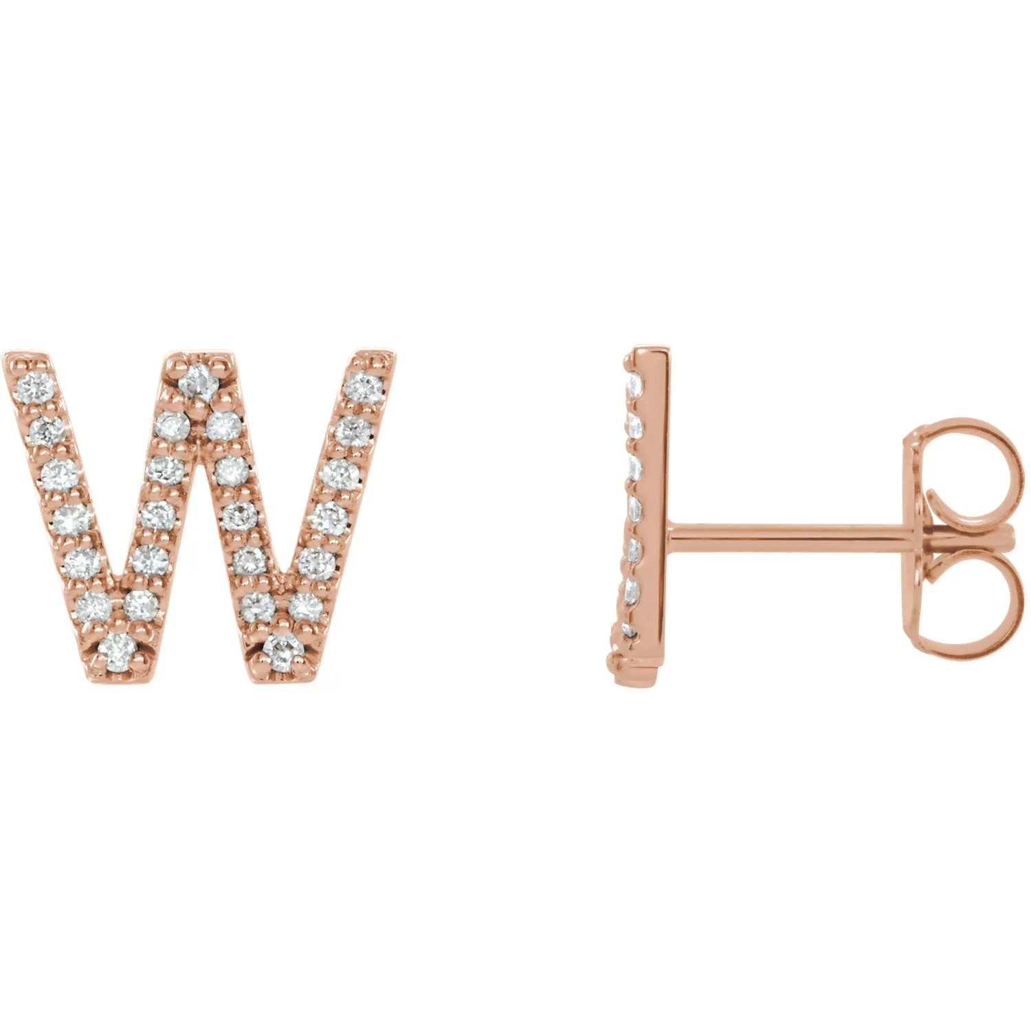Diamond Initial Earring