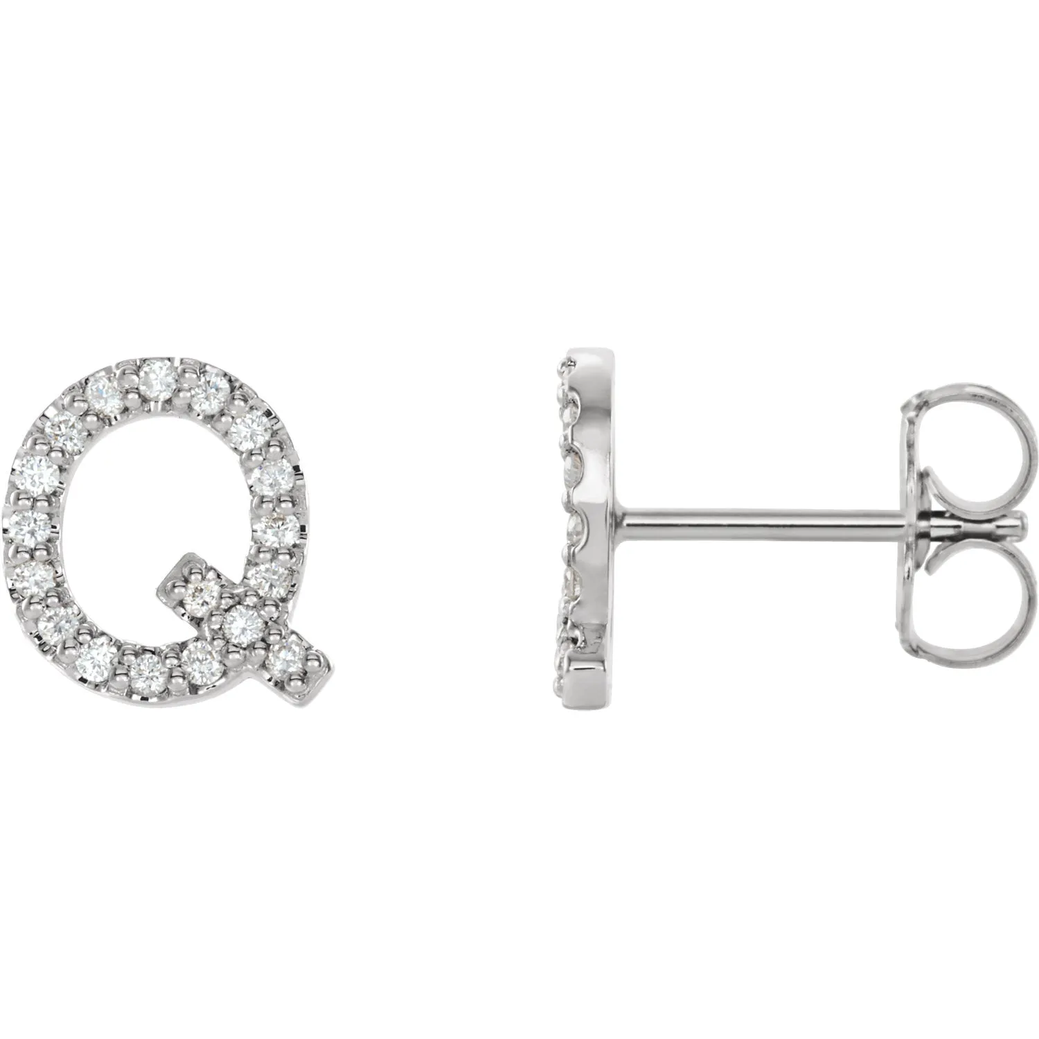 Diamond Initial Earring