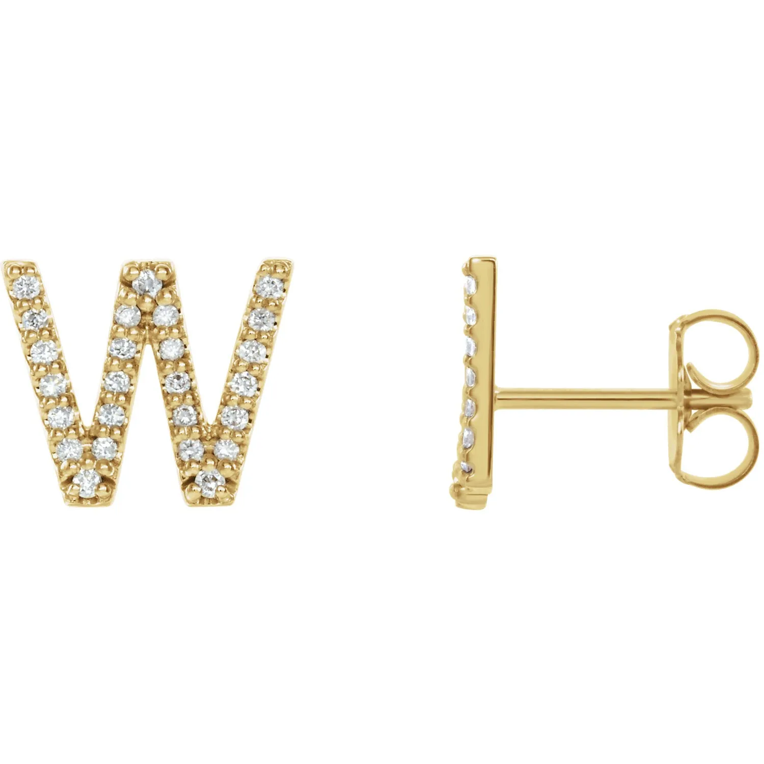 Diamond Initial Earring