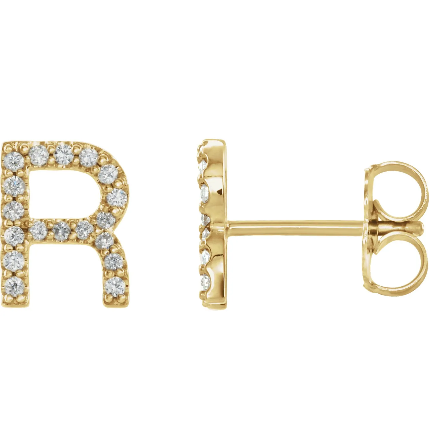 Diamond Initial Earring