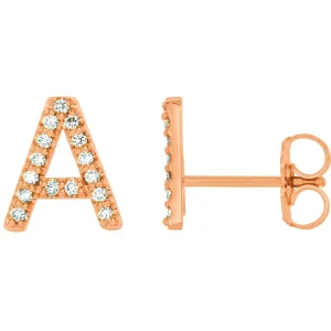 Diamond Initial Earring