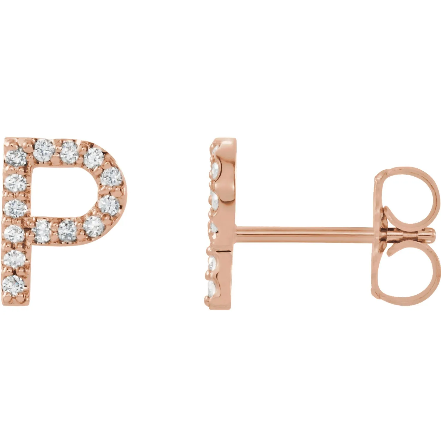 Diamond Initial Earring