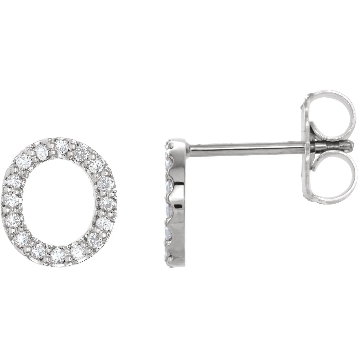 Diamond Initial Earring