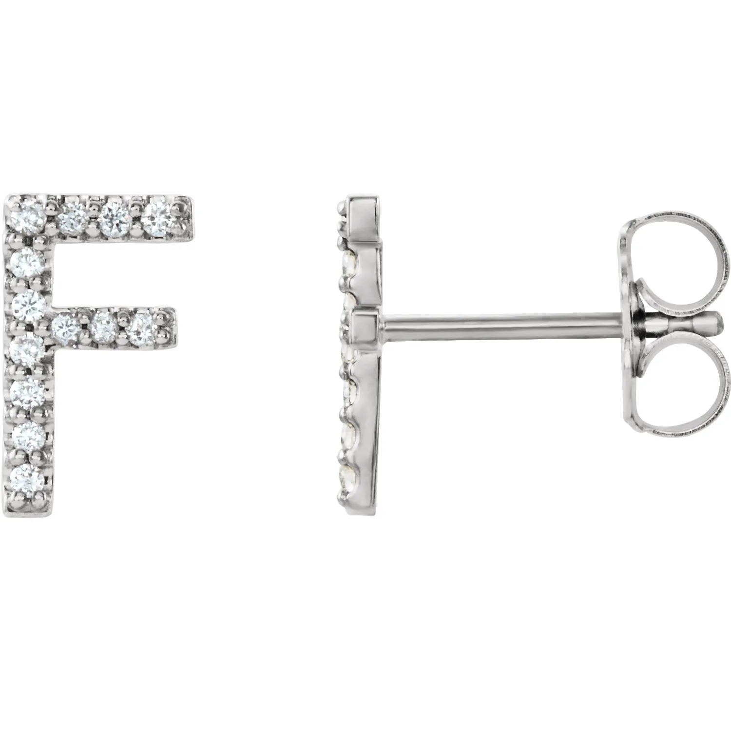 Diamond Initial Earring