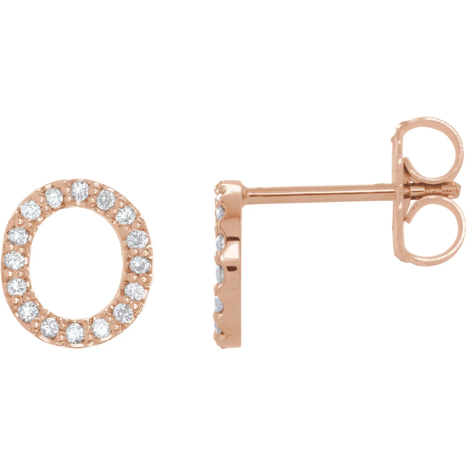 Diamond Initial Earring