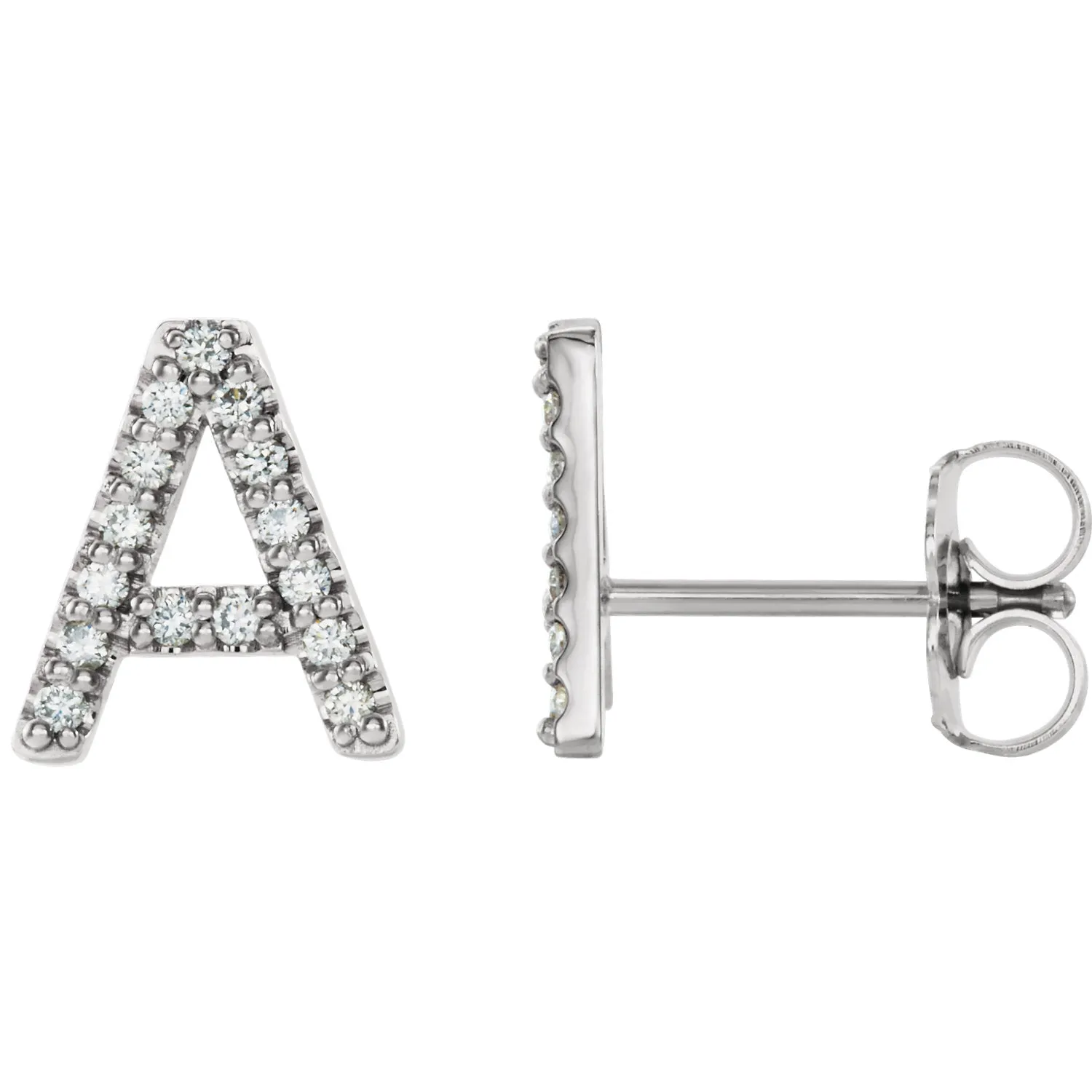 Diamond Initial Earring