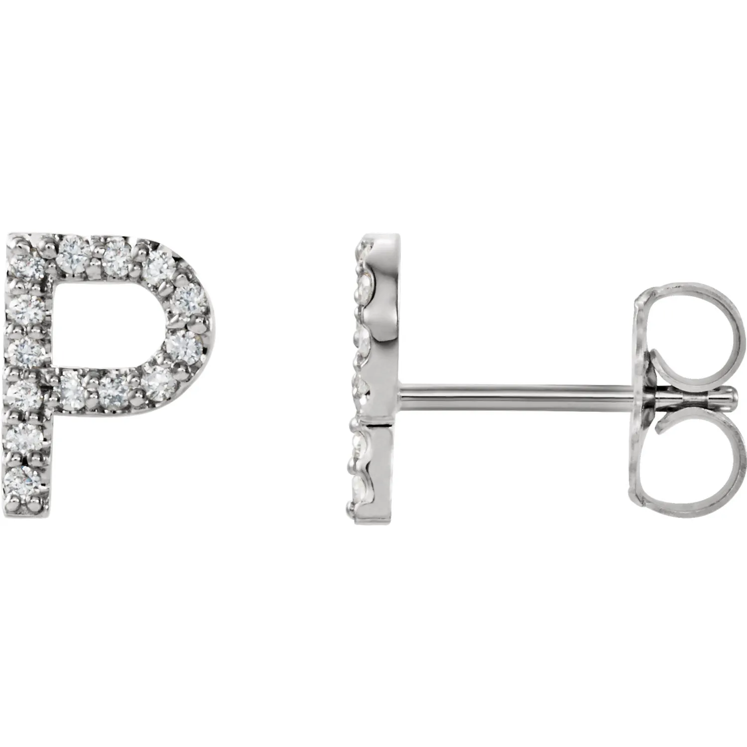 Diamond Initial Earring