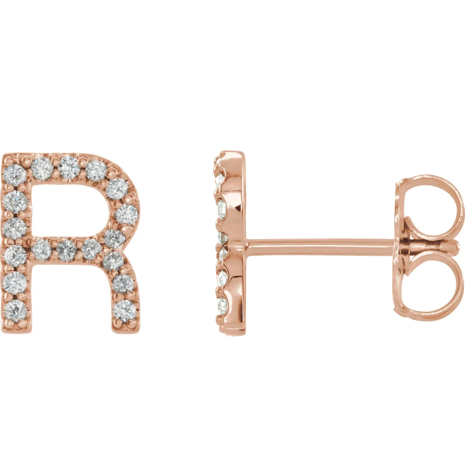 Diamond Initial Earring