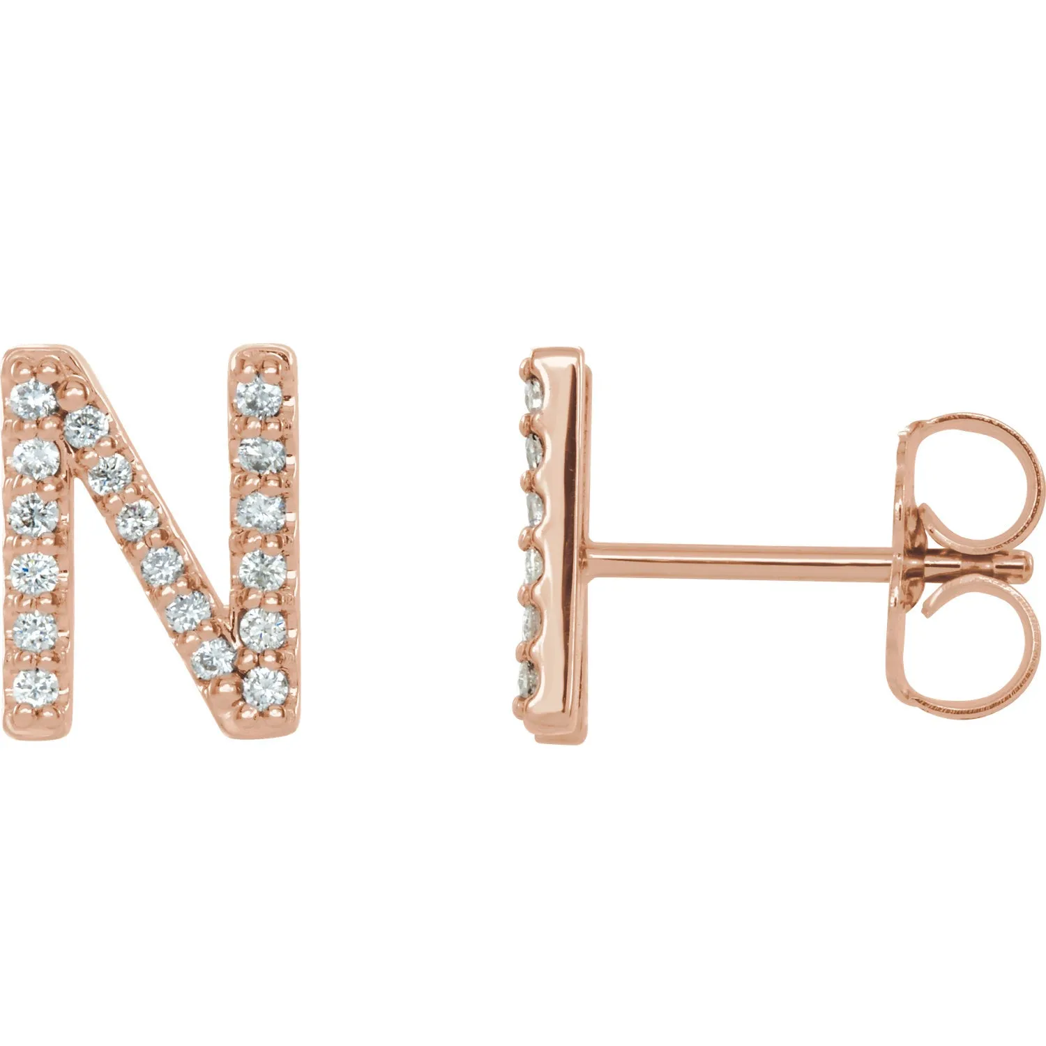 Diamond Initial Earring
