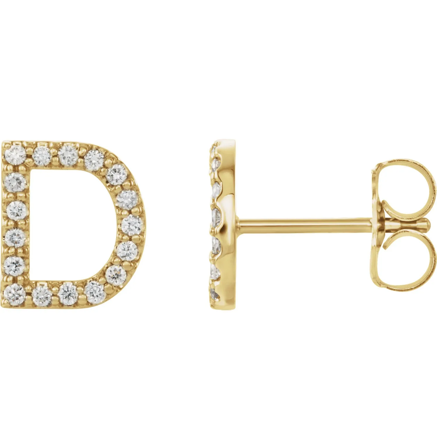 Diamond Initial Earring