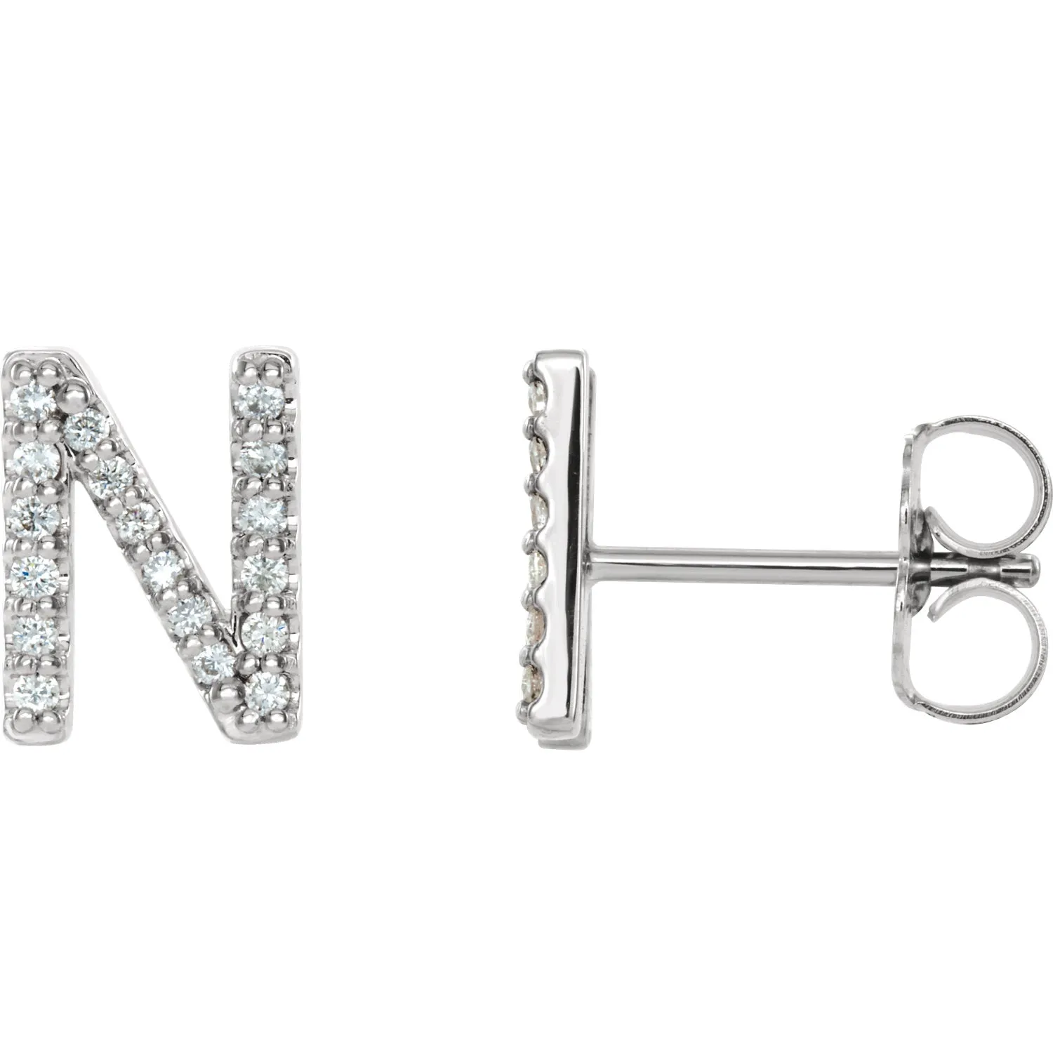 Diamond Initial Earring