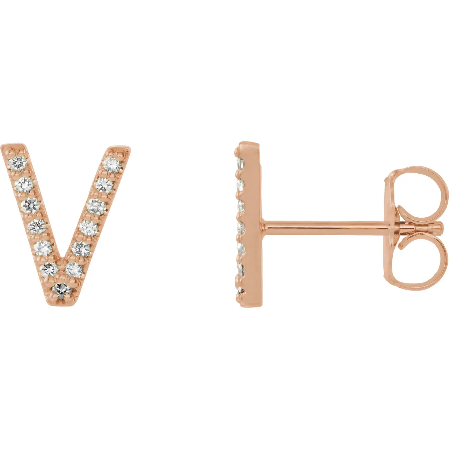 Diamond Initial Earring