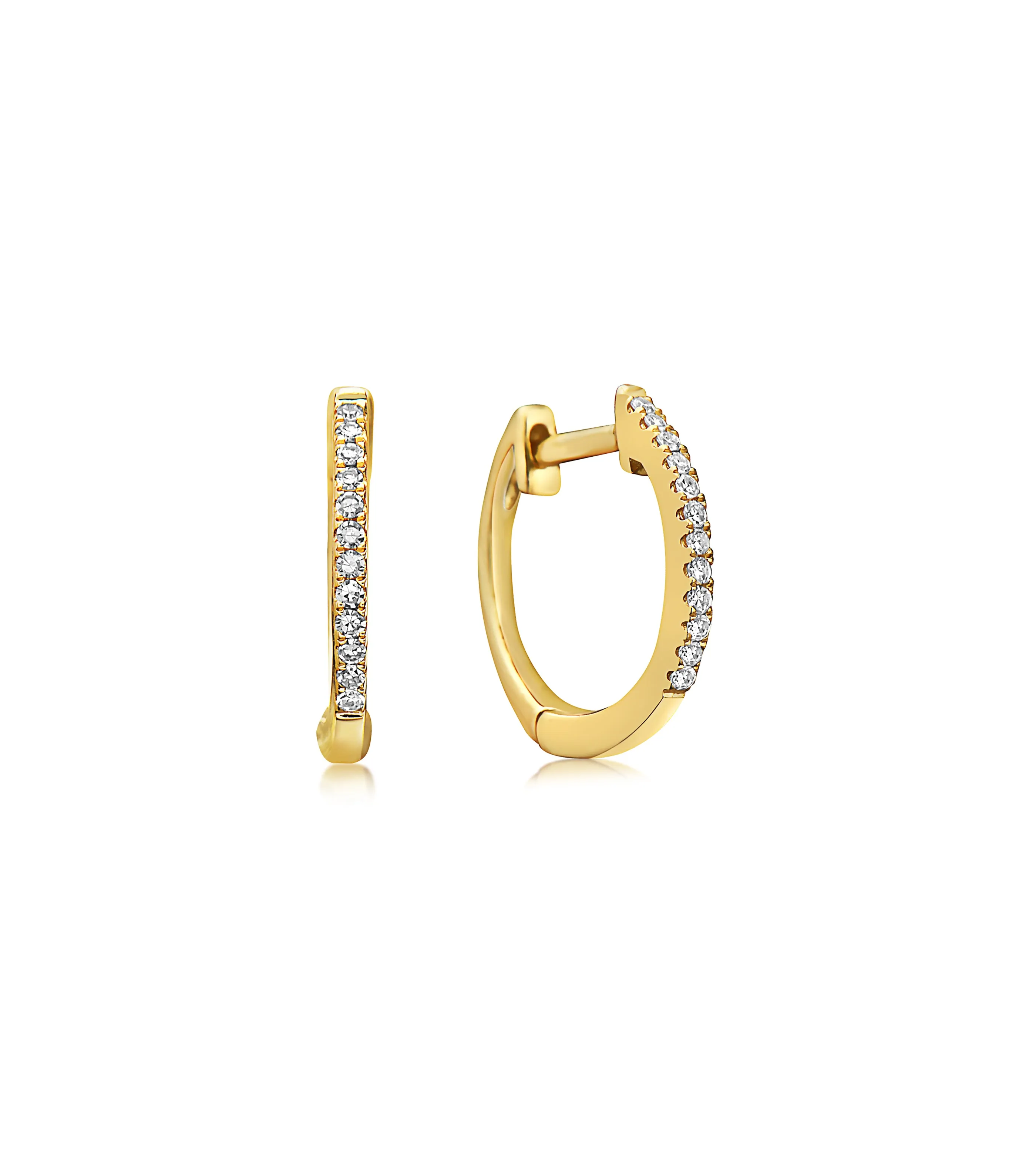 Diamond Signature Huggie Hoop Earring