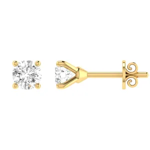 Diamond Stud Earrings with 0.50ct Diamonds in 18K Yellow Gold - 18YCE50