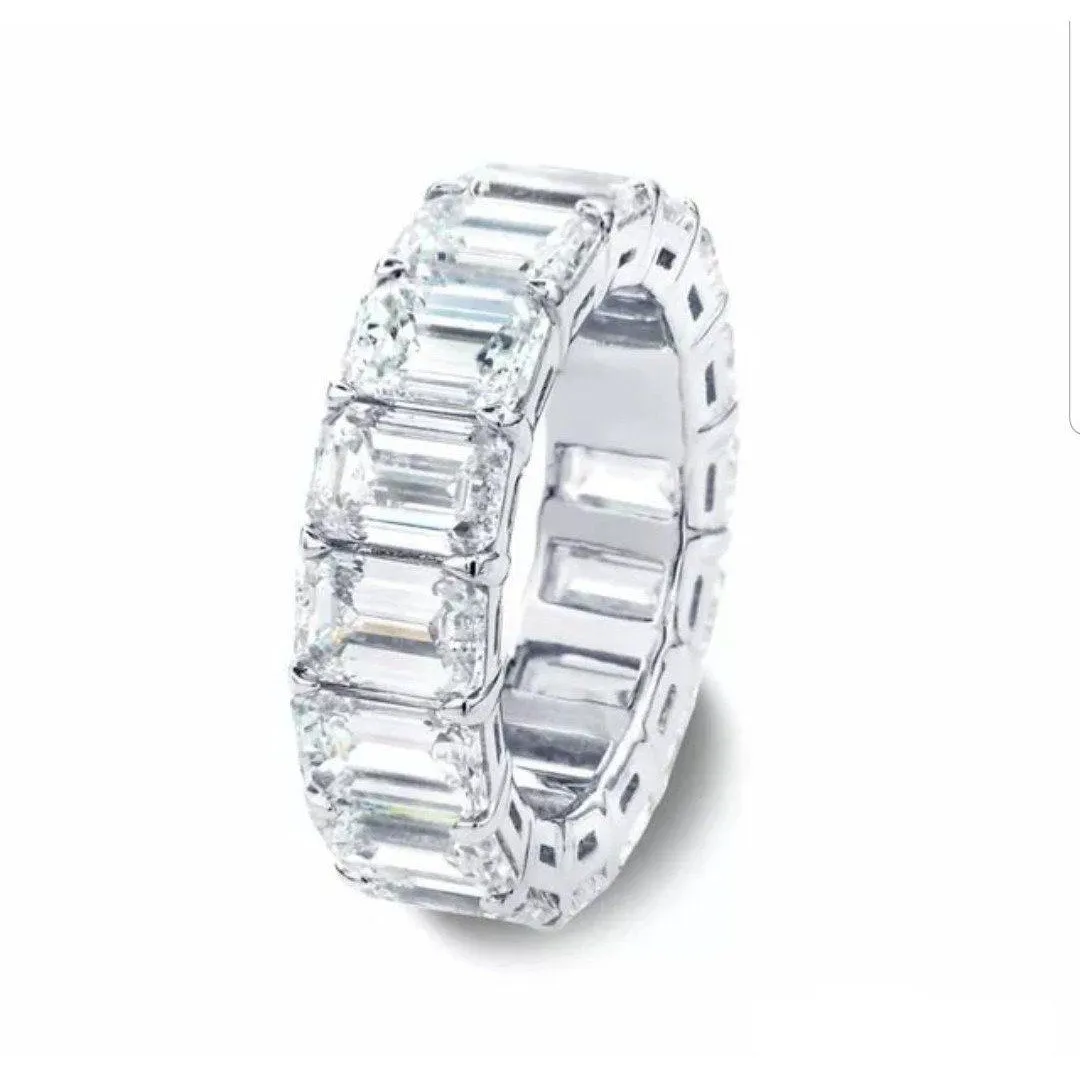 Diamond Veneer Cubic Zirconia Eternity Band Ring. 635R3646