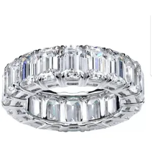 Diamond Veneer Cubic Zirconia Eternity Band Ring. 635R3646