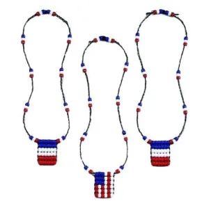 DIY Patriotic Beaded Necklaces (30 Pack)
