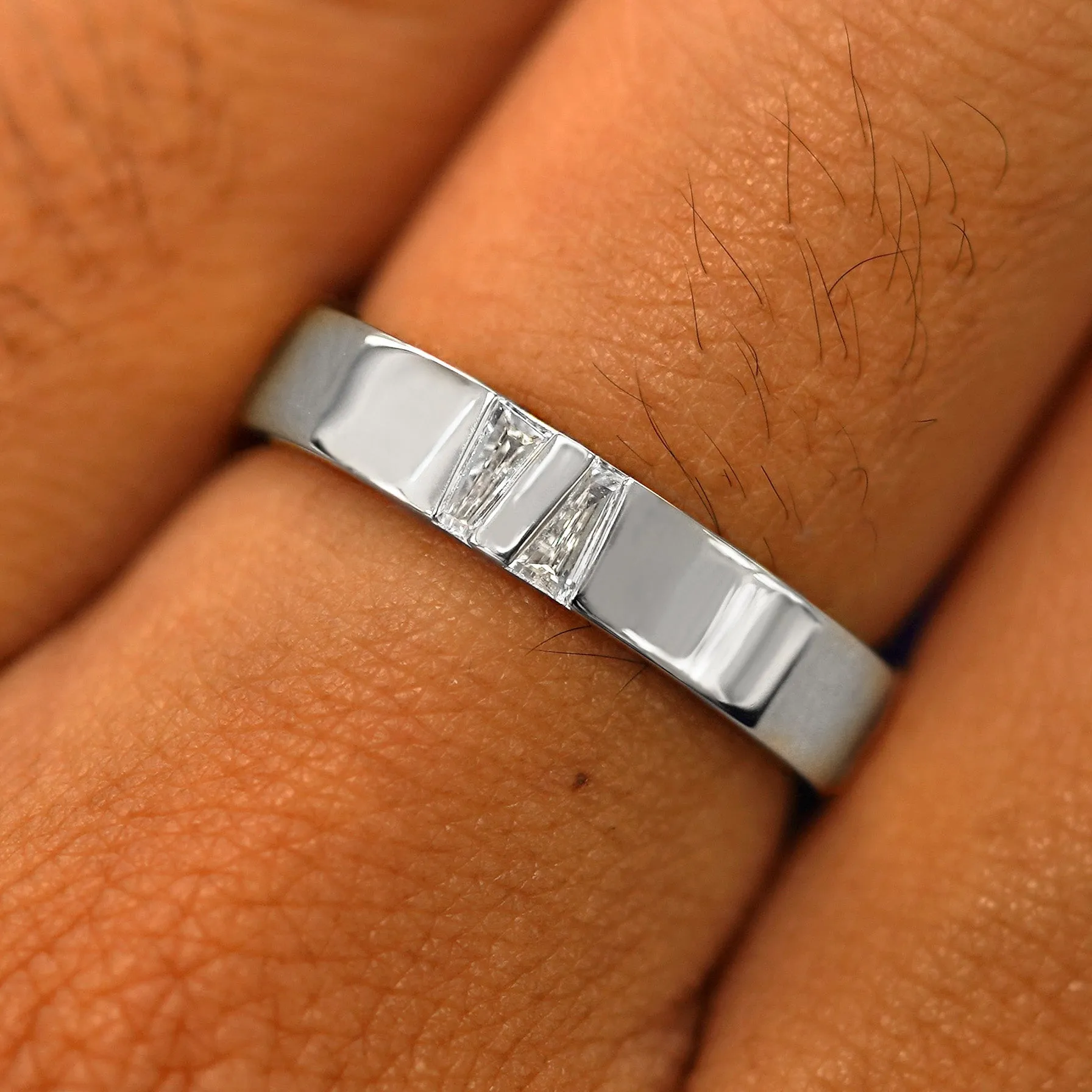 Double Baguette Diamond Band