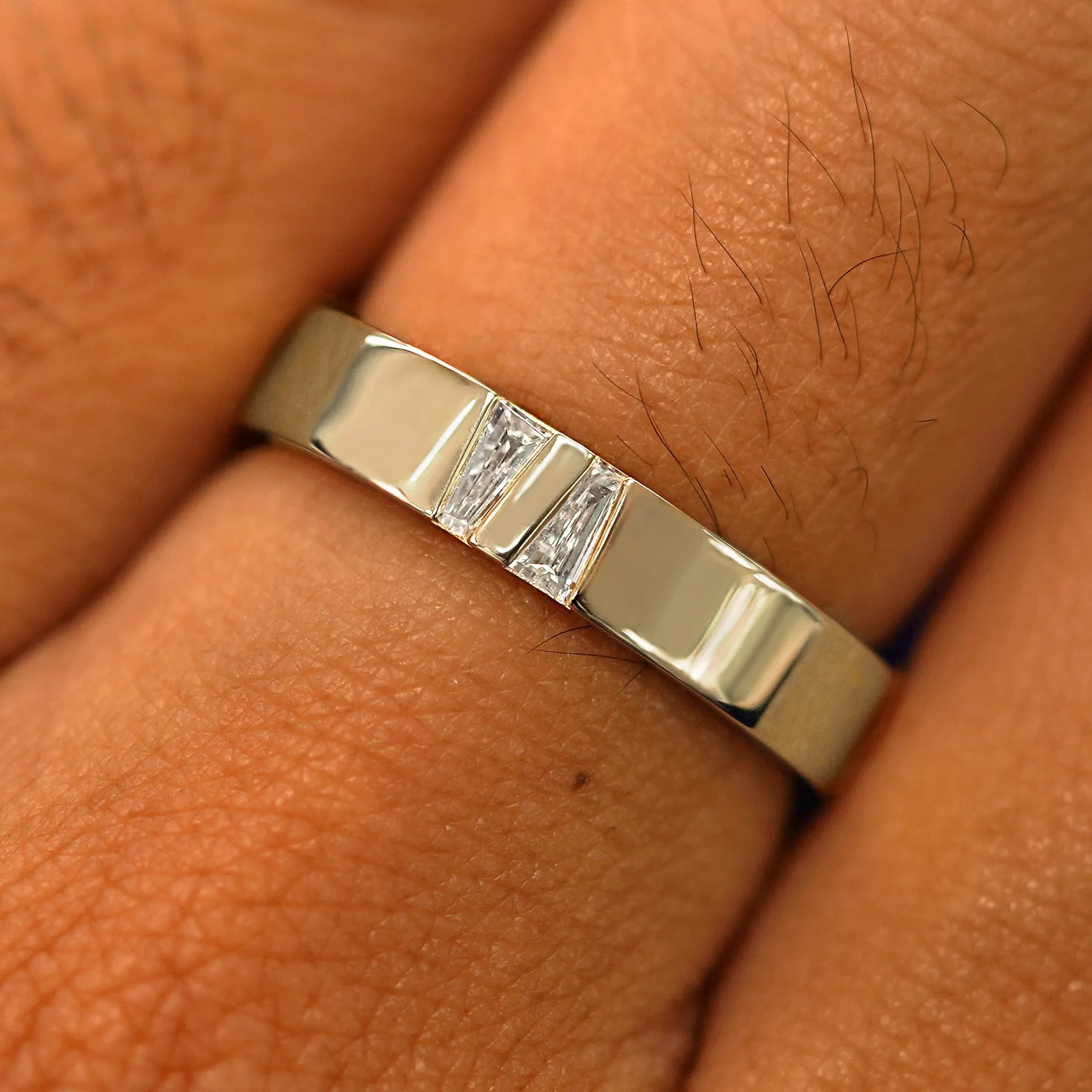 Double Baguette Diamond Band