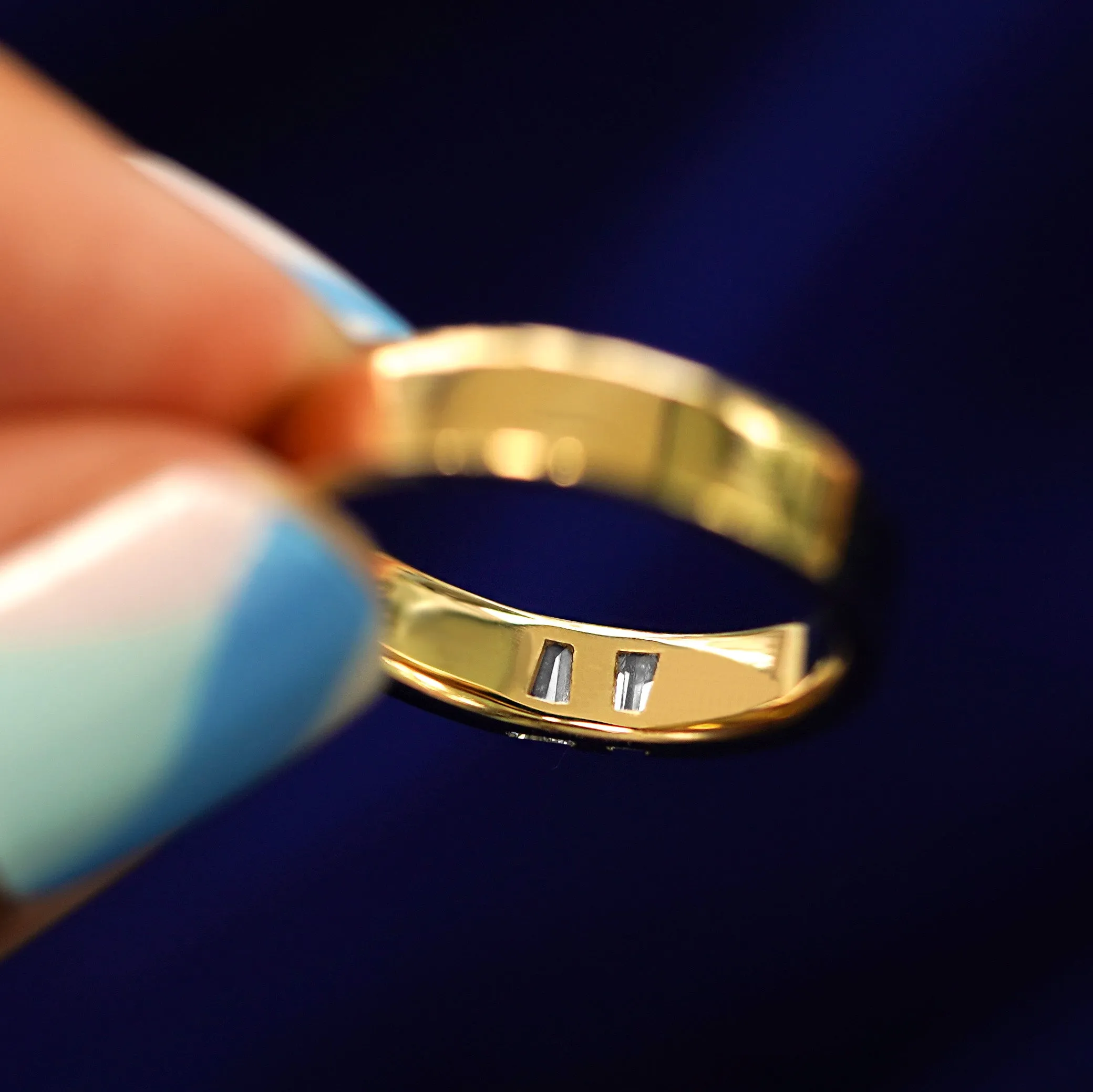 Double Baguette Diamond Band