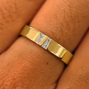 Double Baguette Diamond Band