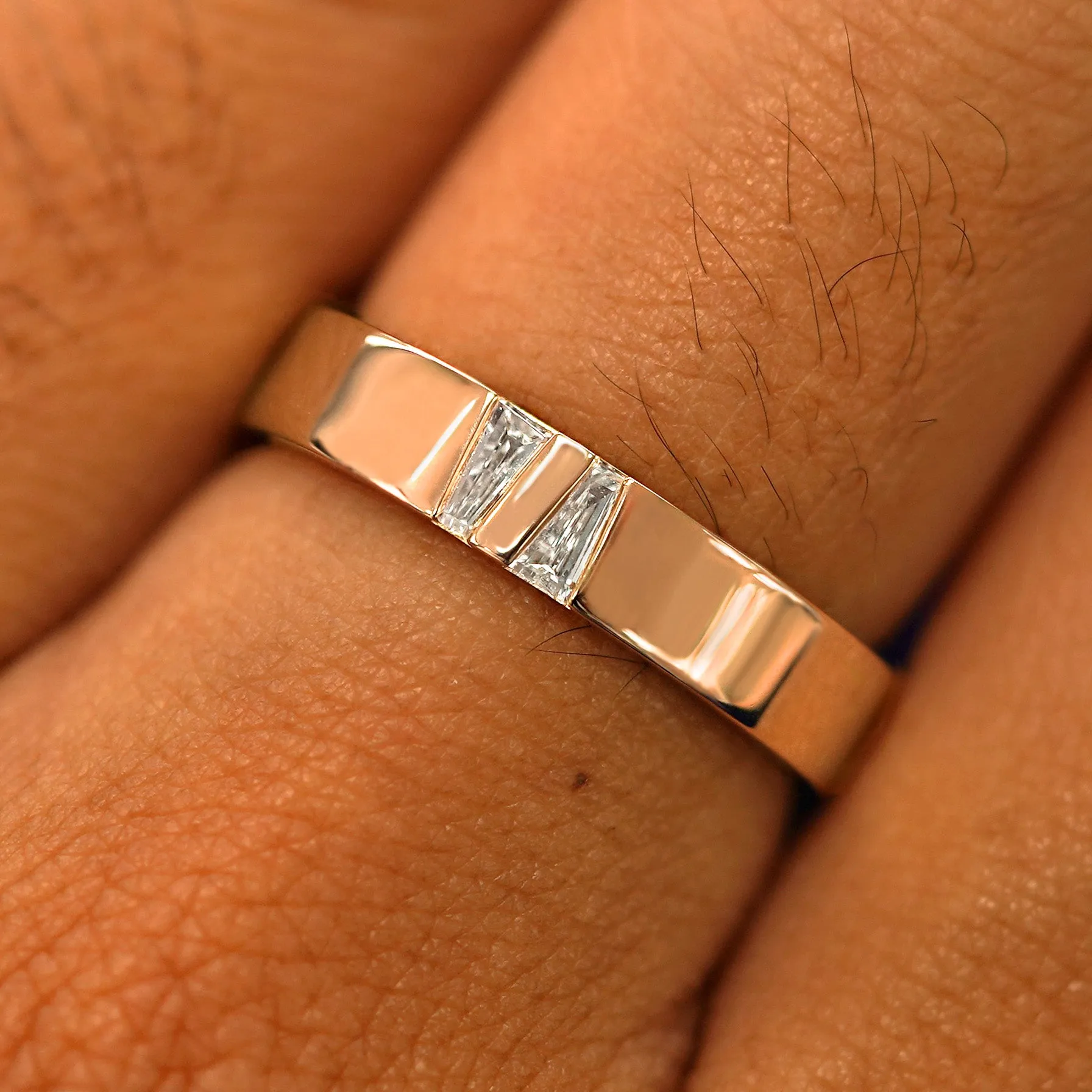Double Baguette Diamond Band