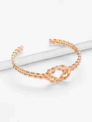 Double Layered Twist Cuff Bangle
