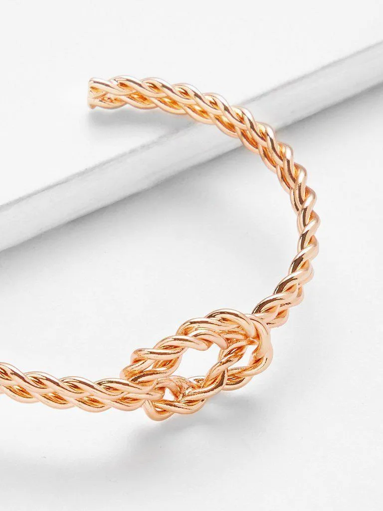 Double Layered Twist Cuff Bangle