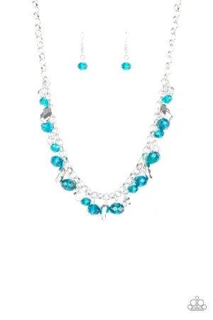 Downstage Dazzle Blue Paparazzi Necklace