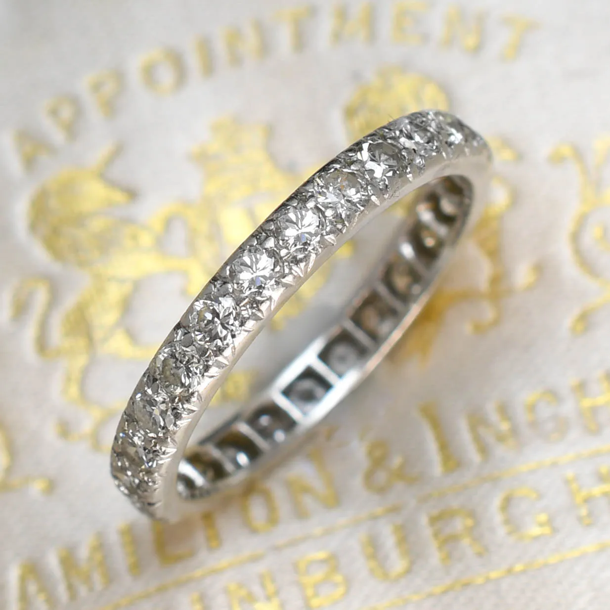 Edwardian Diamond Platinum Eternity Ring