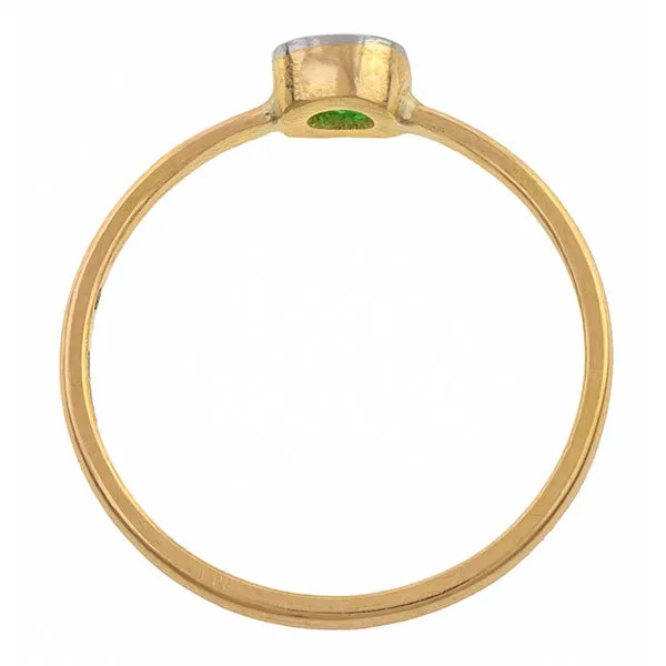 Emerald Solitaire Ring, 0.26ct.