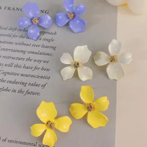Enamel Flower Earrings