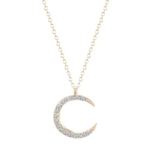 Enchanted Moon & Crystal Drop Necklace