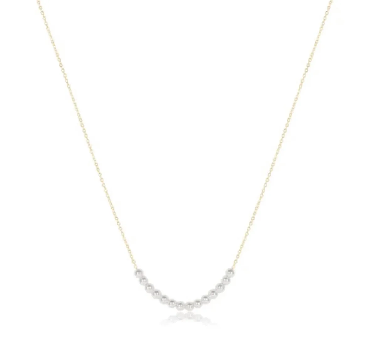 ENewton 16" Necklace Gold - Classic Beaded Bliss - 4mm Pearl