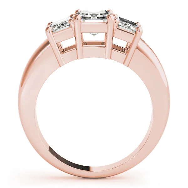 Engagement Rings 3 Stone Emerald - TN81981