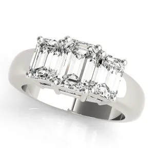 Engagement Rings 3 Stone Emerald - TN81981