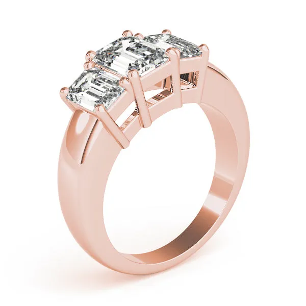 Engagement Rings 3 Stone Emerald - TN81981