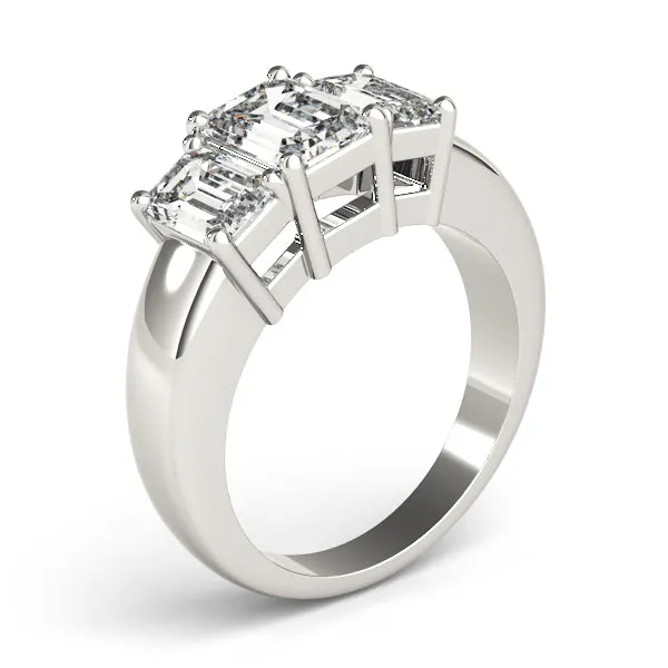 Engagement Rings 3 Stone Emerald - TN81981