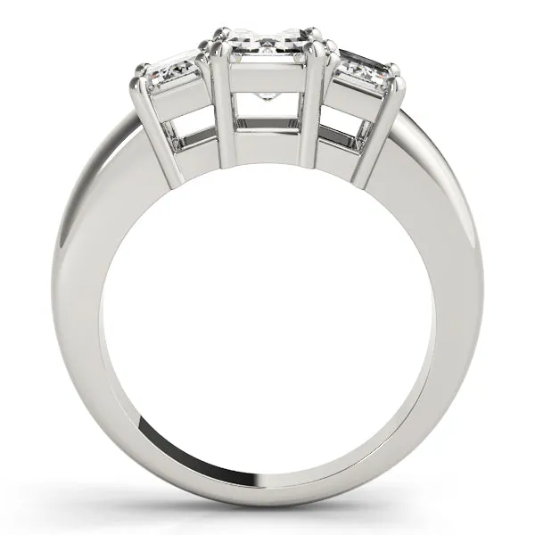 Engagement Rings 3 Stone Emerald - TN81981