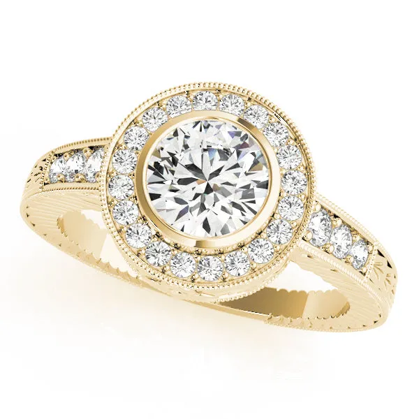 Engagement Rings Halo Round - TN50293-E