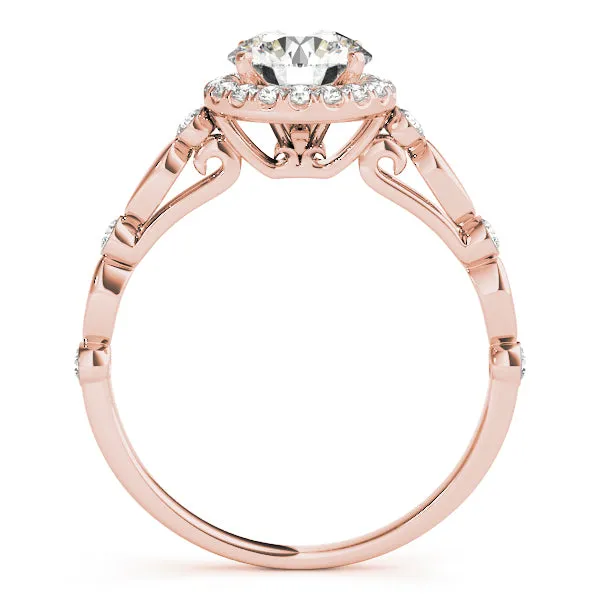 Engagement Rings Halo Round - TN50567-E