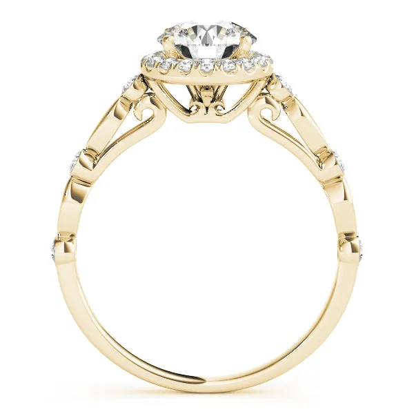 Engagement Rings Halo Round - TN50567-E